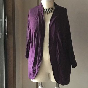Mossino Plus Size Purple Long shrug